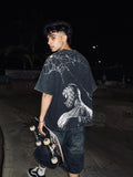 Noir Sigil – Oversized Acid Wash T-Shirt